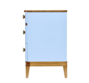 Mid-20th Century Scandinavian Painted Elm Chest of Drawers Commode — thumbnail 5