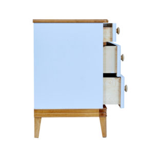 Mid-20th Century Scandinavian Painted Elm Chest of Drawers Commode — thumbnail 6