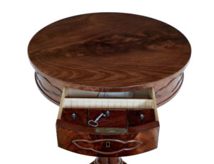 19th Century Danish Mahogany Work Occasional Table — thumbnail 4