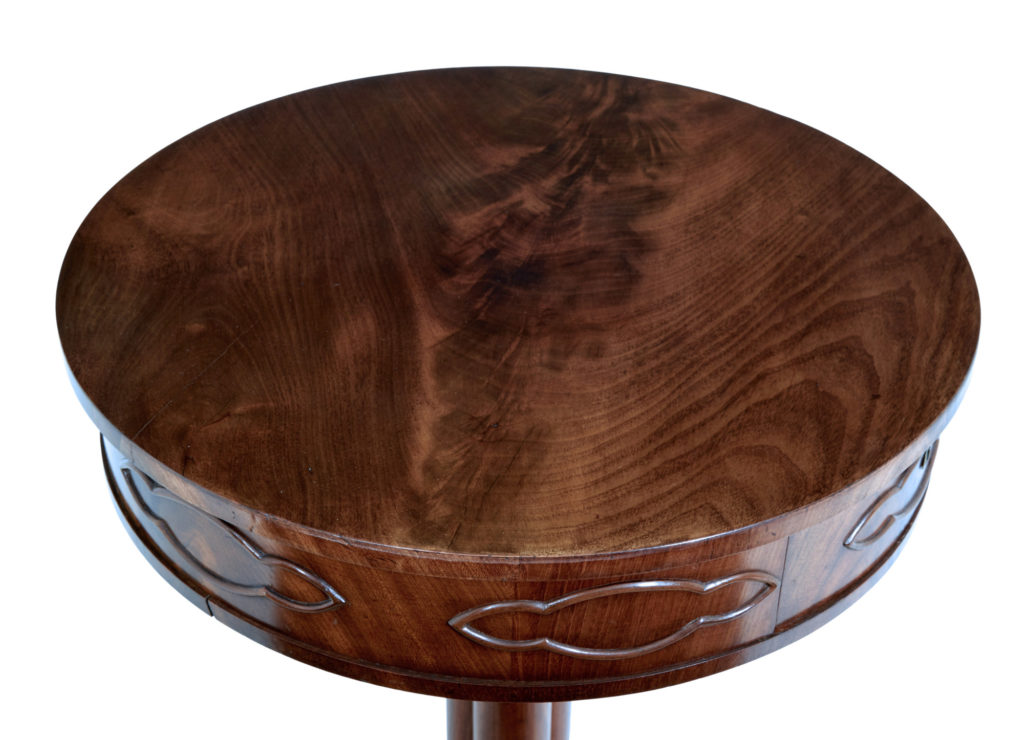 19th Century Danish Mahogany Work Occasional Table — image 5