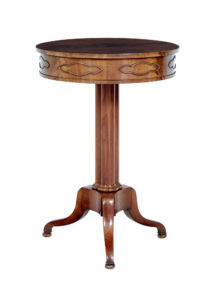 19th Century Danish Mahogany Work Occasional Table — thumbnail 1