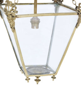 Late 19th Century Gilded and Glazed Hanging Lantern — thumbnail 3
