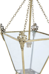 Late 19th Century Gilded and Glazed Hanging Lantern — thumbnail 4