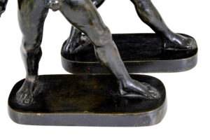 Pair of 19th Century Bronze Athlete Figures After Canova — thumbnail 2