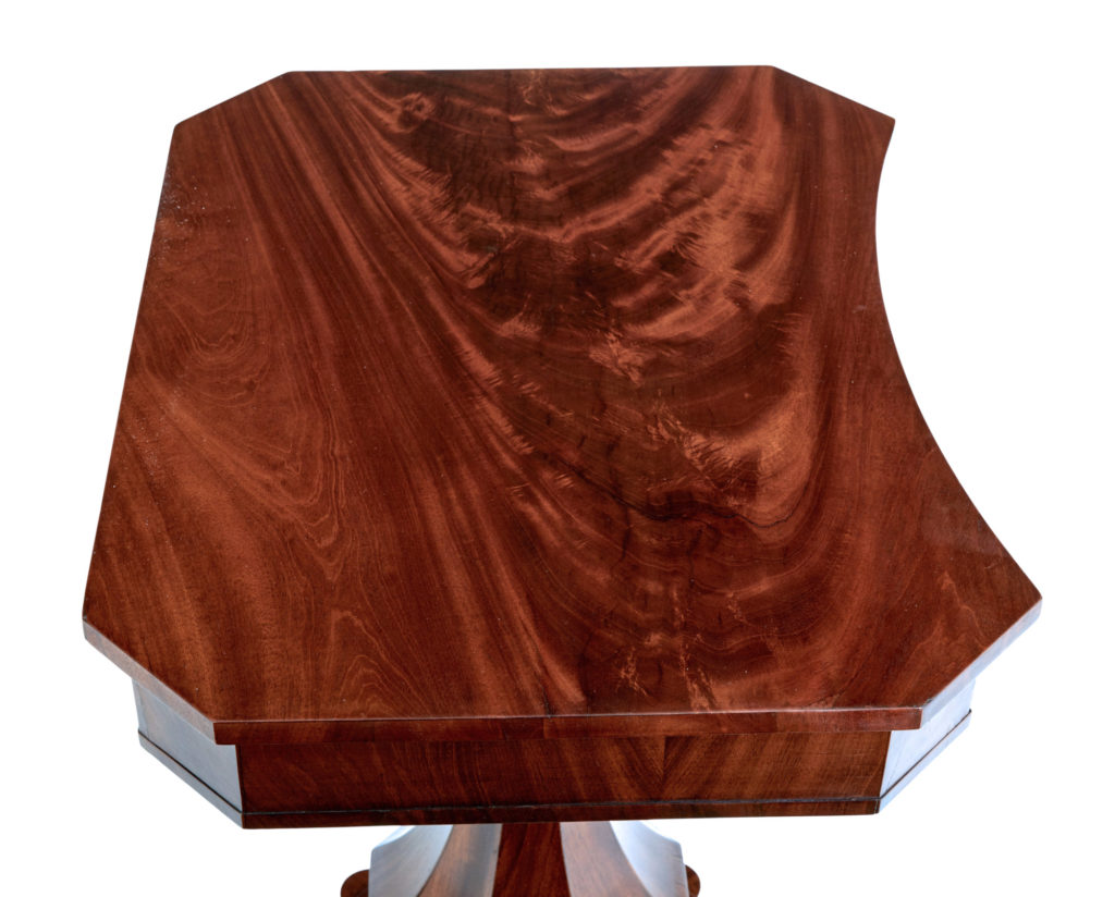 19th Century Empire Revival Flame Mahogany Work Table — image 4
