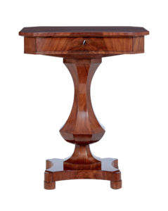 19th Century Empire Revival Flame Mahogany Work Table — thumbnail 1