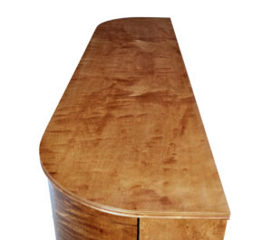 Mid 20th Century Swedish Birch Bowfront Sideboard — thumbnail 2