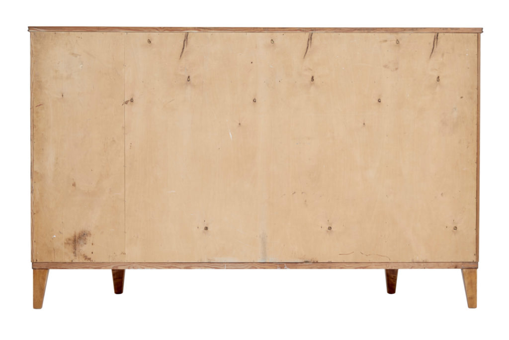 Mid 20th Century Swedish Birch Bowfront Sideboard — image 6
