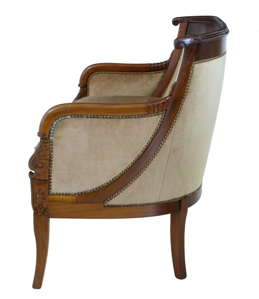 1970’s Empire Influenced 3 Piece Mahogany Suite — image 9