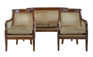 1970’s Empire Influenced 3 Piece Mahogany Suite — thumbnail 1