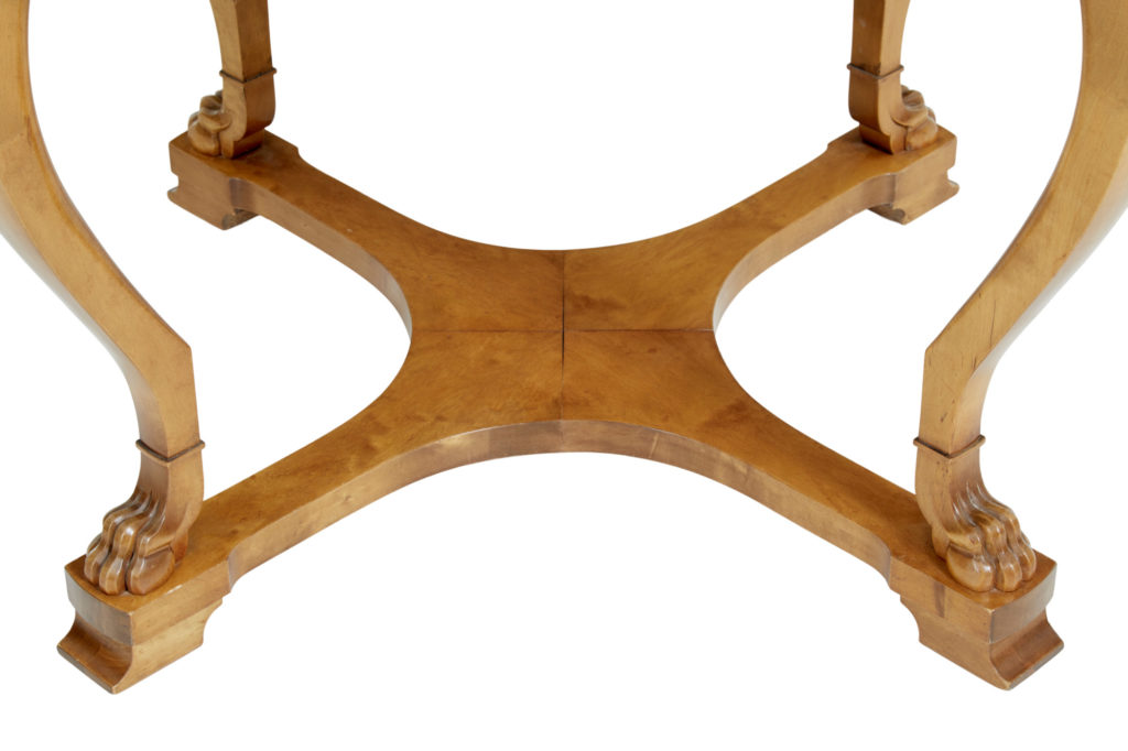 Mid 20th Century Scandinavian Burr Elm Coffee Table — image 3