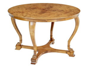 Mid 20th Century Scandinavian Burr Elm Coffee Table — thumbnail 1