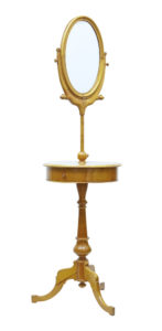 Late 19th Century Scandinavian Birch Shaving Mirror Stand — thumbnail 1