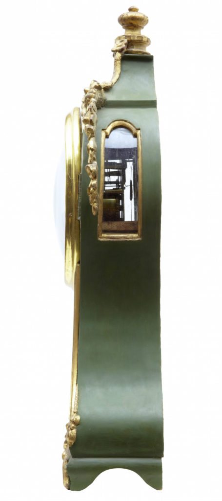 18th Century Swedish Gustavian Gilt and Painted Mantle Clock — image 5