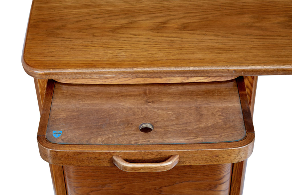 Swedish Mid 20th Century Oak Desk by Gunnar Ericsson for Atvidabergs — image 3