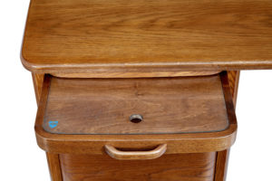 Swedish Mid 20th Century Oak Desk by Gunnar Ericsson for Atvidabergs — thumbnail 3
