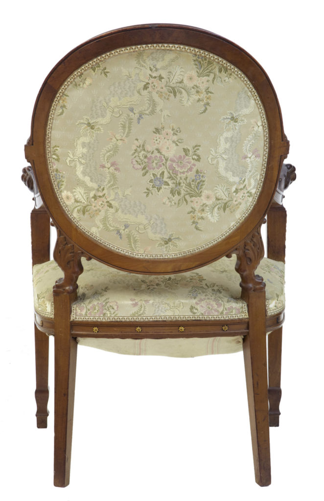 19th Century Carved French Walnut Armchair — image 3