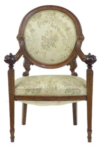 19th Century Carved French Walnut Armchair — thumbnail 4