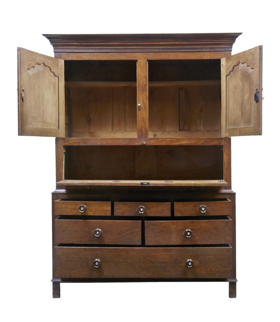 Early 19th Century and Later Oak Cupboard — image 7
