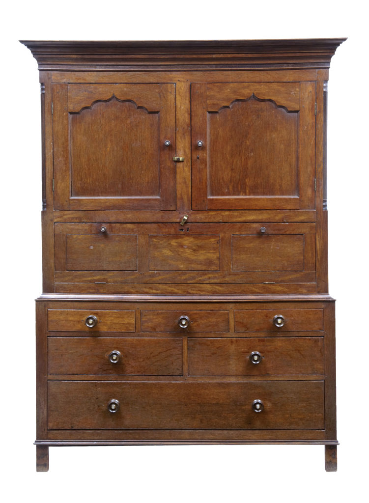 Early 19th Century and Later Oak Cupboard — image 8