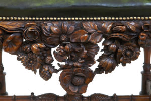 Impressive Pair of 19th Century Carved Walnut Florentine Renaissance Armchairs — thumbnail 4