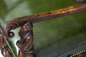 Impressive Pair of 19th Century Carved Walnut Florentine Renaissance Armchairs — thumbnail 9