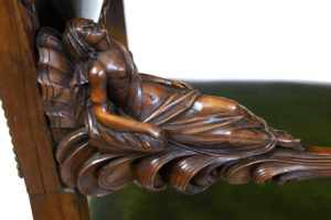 Impressive Pair of 19th Century Carved Walnut Florentine Renaissance Armchairs — thumbnail 11