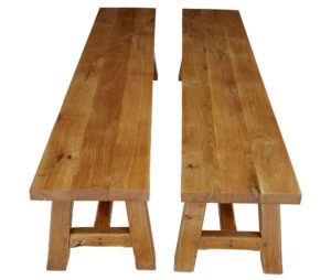 Impressive Solid Oak Dining Table and Benches by Garbo — thumbnail 2