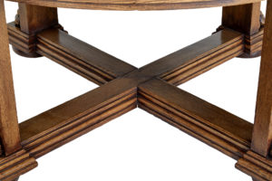 Large 19th Century Carved Lion Head Oak Center Table — thumbnail 3