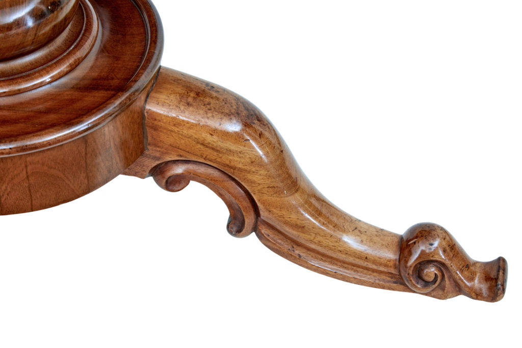 Mid 19th Century Flame Mahogany Tilt Top Breakfast Table — image 2