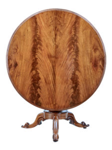 Mid 19th Century Flame Mahogany Tilt Top Breakfast Table — thumbnail 4