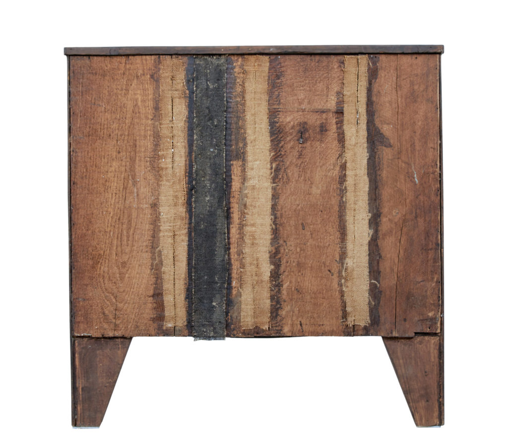 19th Century Burr Walnut Bowfront Chest of Drawers — image 5