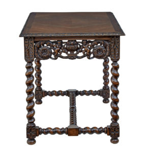 Early 20th Century Carved Oak Side Table by Waring and Gillow — thumbnail 6