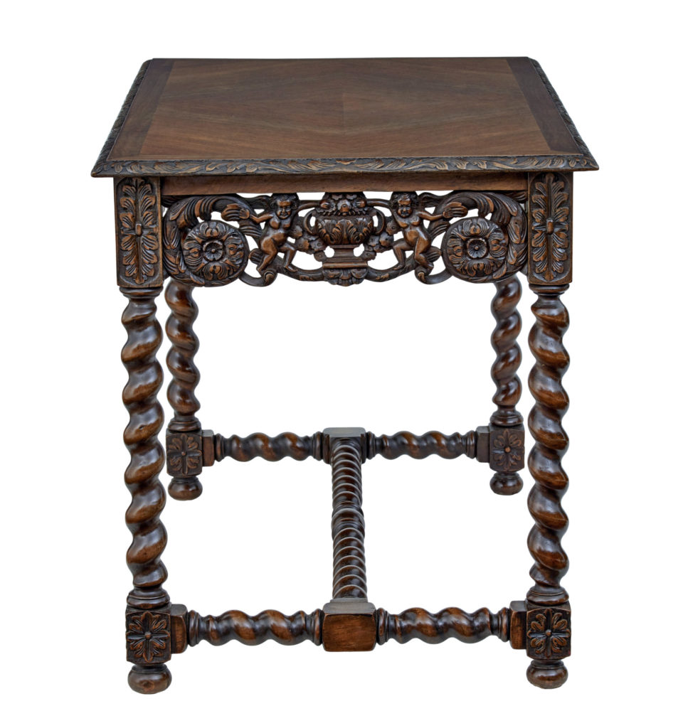Early 20th Century Carved Oak Side Table by Waring and Gillow — image 6