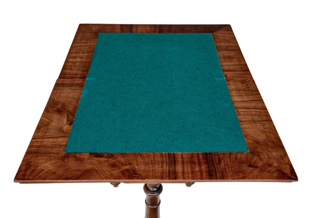 19th Century Carved Walnut Games Table — image 2