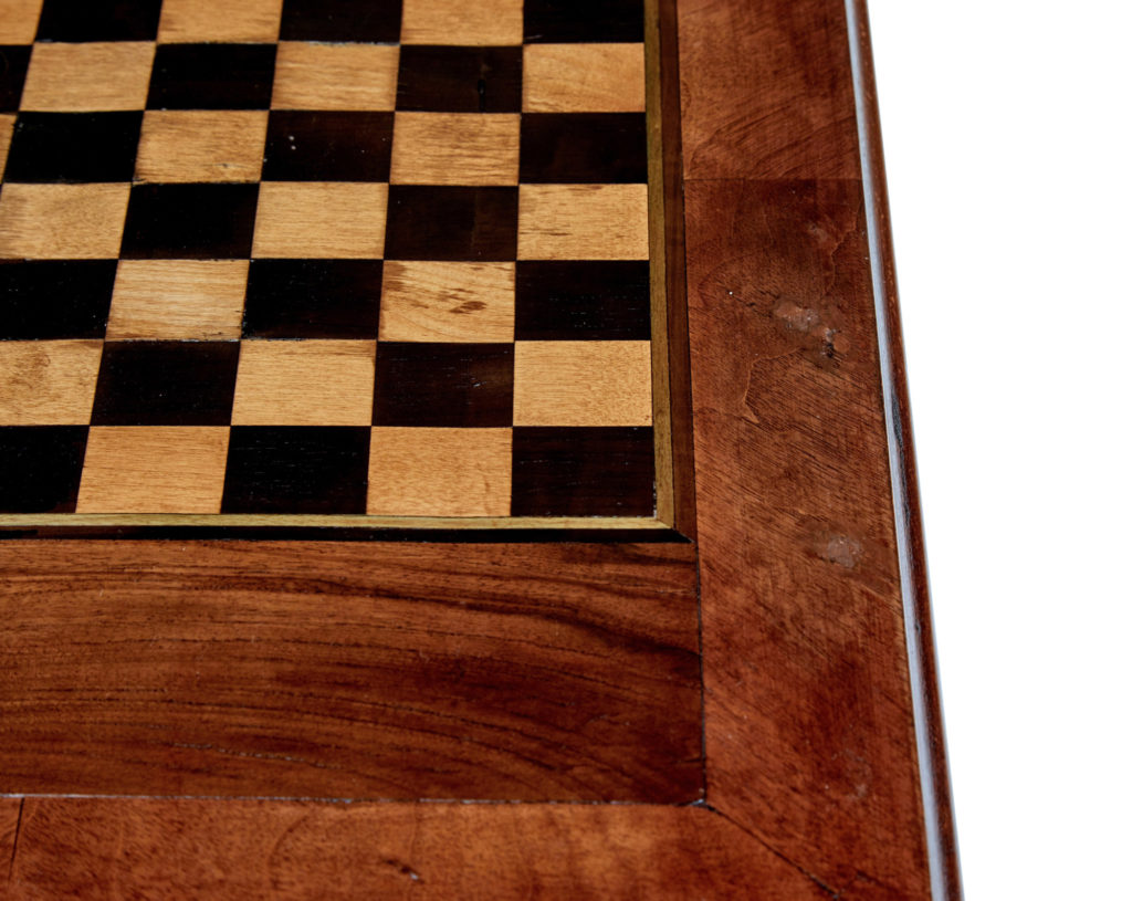 19th Century Carved Walnut Games Table — image 3