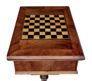19th Century Carved Walnut Games Table — thumbnail 4