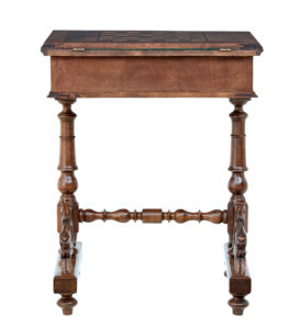 19th Century Carved Walnut Games Table — thumbnail 5