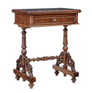 19th Century Carved Walnut Games Table — thumbnail 1