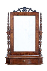 19th Century Swedish Birch Vanity Mirror — thumbnail 1