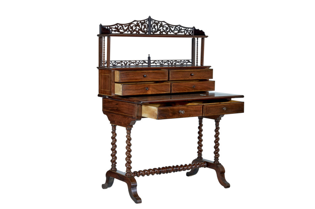 French 19th Century Palisander Ladies Writing Table — image 7