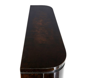 Scandinavian Art Deco Stained Birch Low Open Bookcase — thumbnail 3