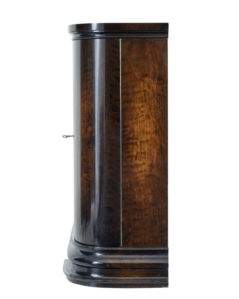 Scandinavian Art Deco Stained Birch Low Open Bookcase — image 5