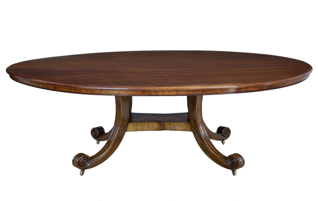 Rare George Iv Mahogany Tilt Top Breakfast Table of Enormous Proportions