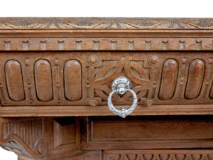 Fine Quality Late Victorian Profusely Carved Oak Library Table — thumbnail 7