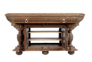 Fine Quality Late Victorian Profusely Carved Oak Library Table — thumbnail 8