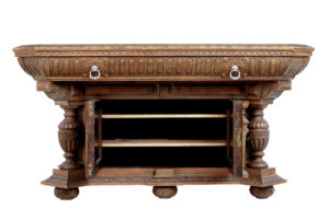 Fine Quality Late Victorian Profusely Carved Oak Library Table — thumbnail 10