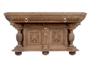 Fine Quality Late Victorian Profusely Carved Oak Library Table — thumbnail 11