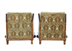 Pair of Scandinavian Art Deco Birch Club Armchairs — thumbnail 6