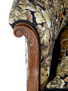 Pair of Early 20th Century Carved Walnut Armchairs — thumbnail 3